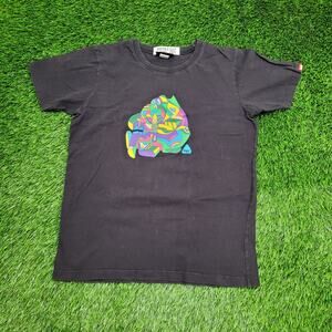 Tauth-&-Soul Abstract Art Shirt Womens Medium 19x25 Black